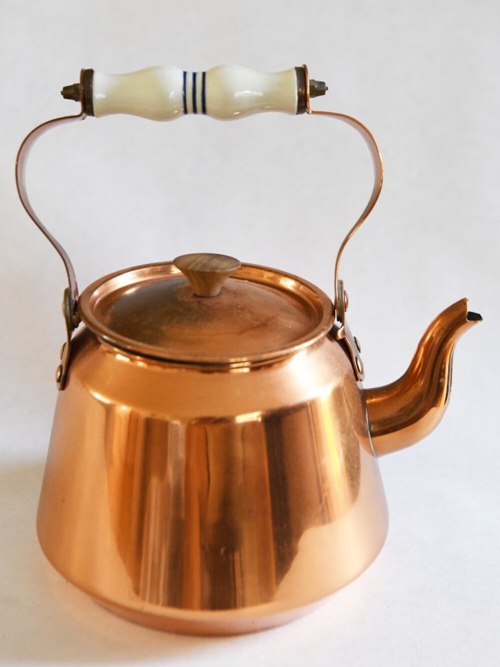 Copper and ceramic Tea Pot (#3)